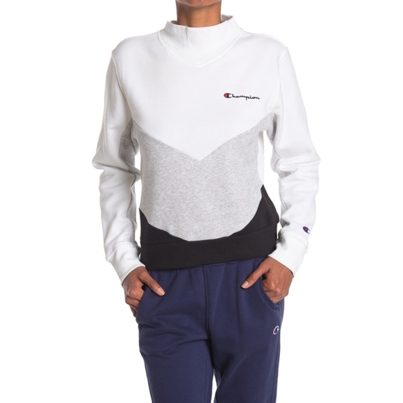 Womens Champion Campus Fleece Mock Neck 